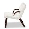 Baxton Studio Eisa Modern & Contemporary White Sherpa Upholstered and Walnut Brown Finished Wood Accent Chair 204-12579 - alternate 2